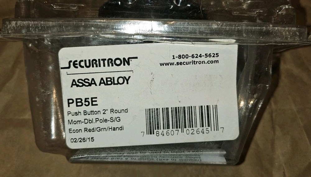 SECURITRON PB5 Series Push Button