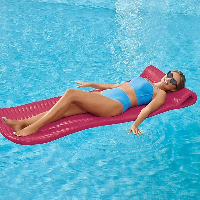 Frontgɑte Resort Collection 2" Pool Float Icy Blue Closed-Cell Foam Pillow