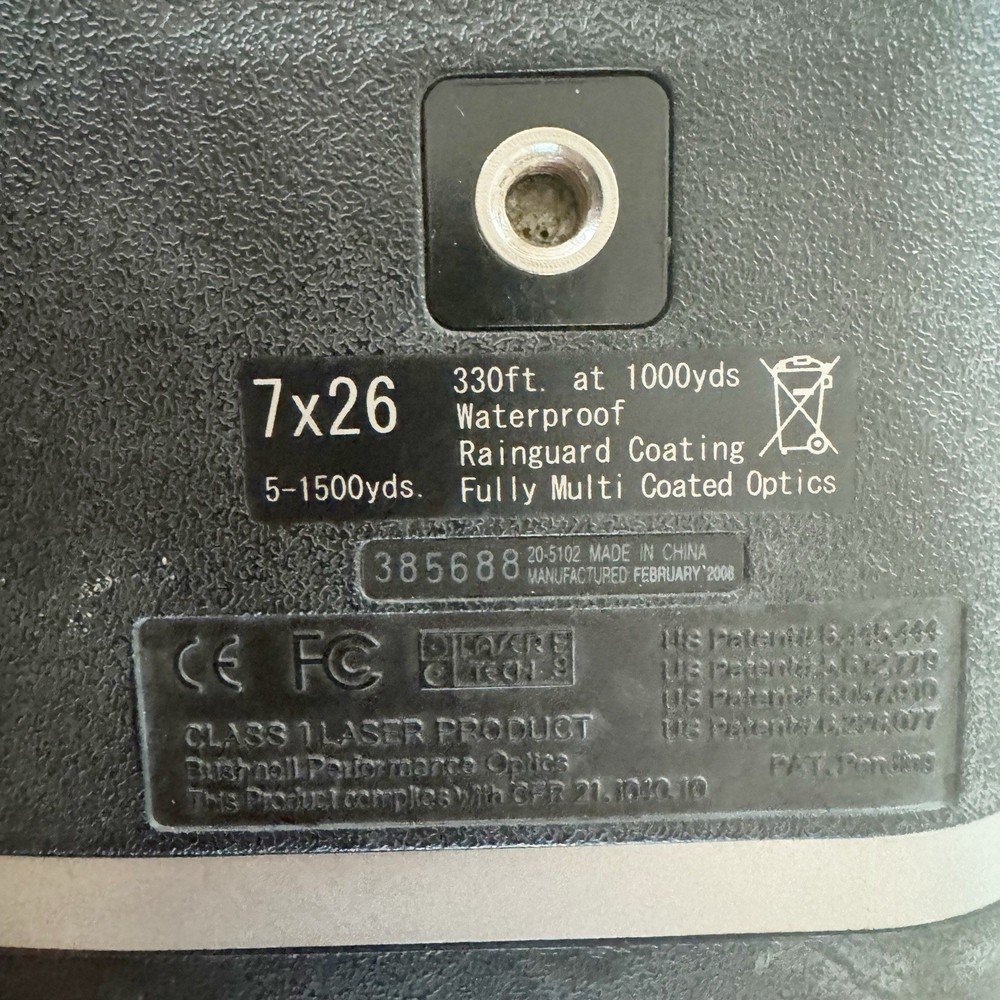 Golf Bushnell Laser Rangefinder PinSeeker With Case 1500 Untested