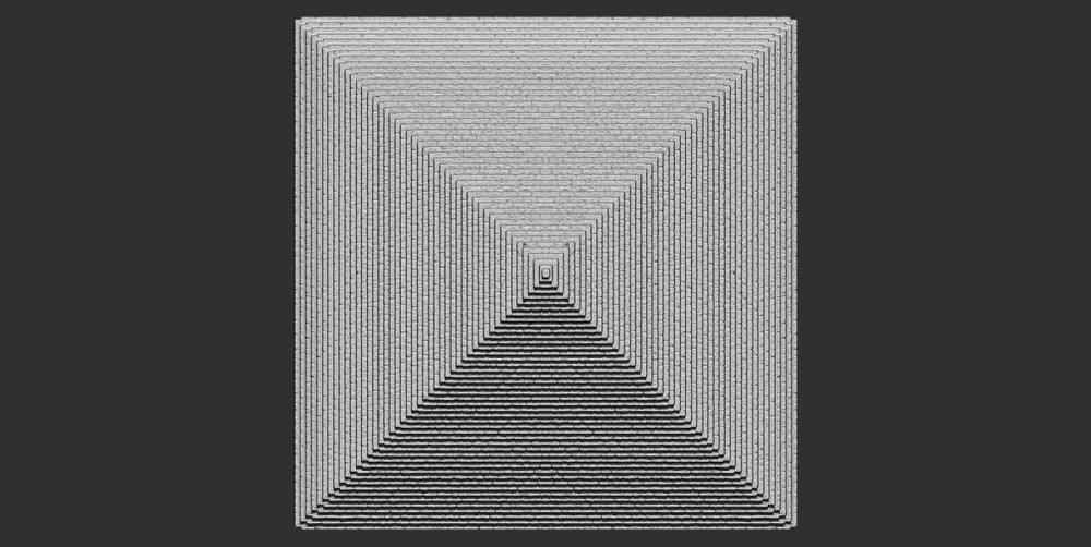 Egyptian pyramids 3d Printed -Black