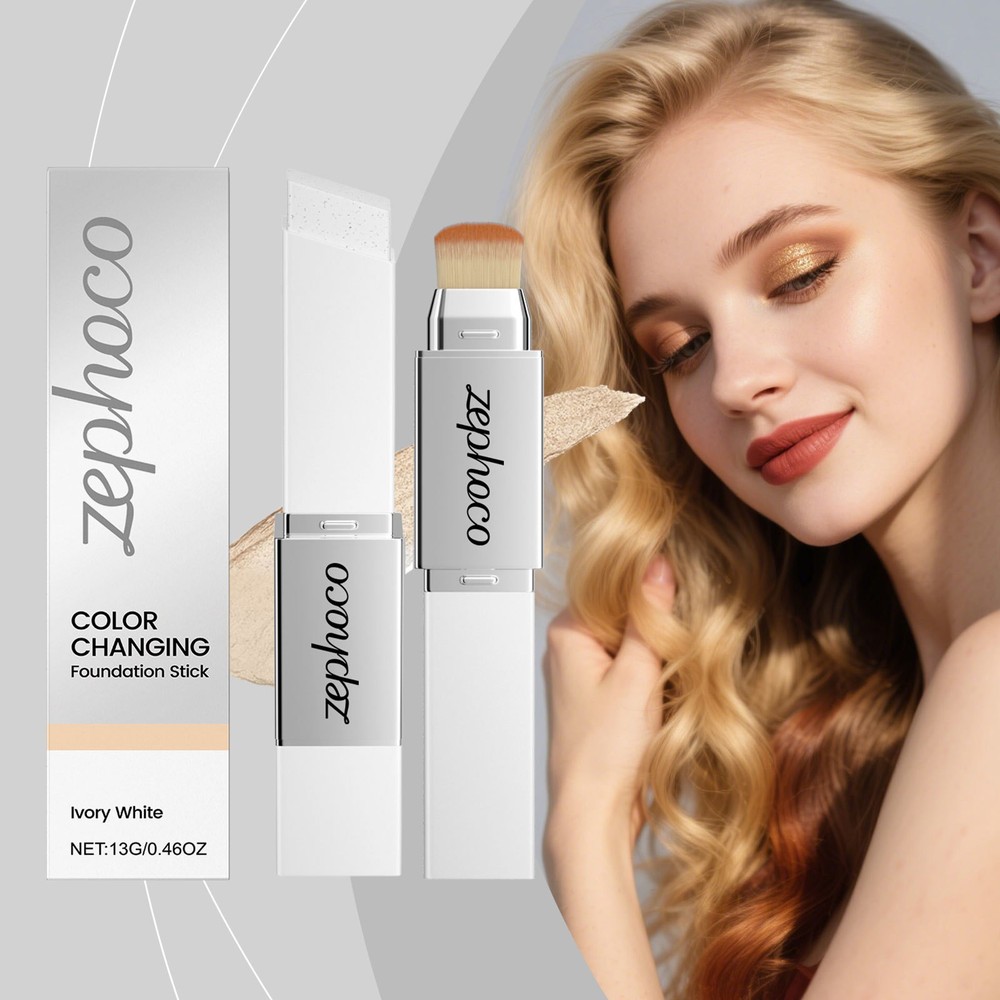 Lightweight Foundation Stick – Ivory White Two In One Color Changing 🧴