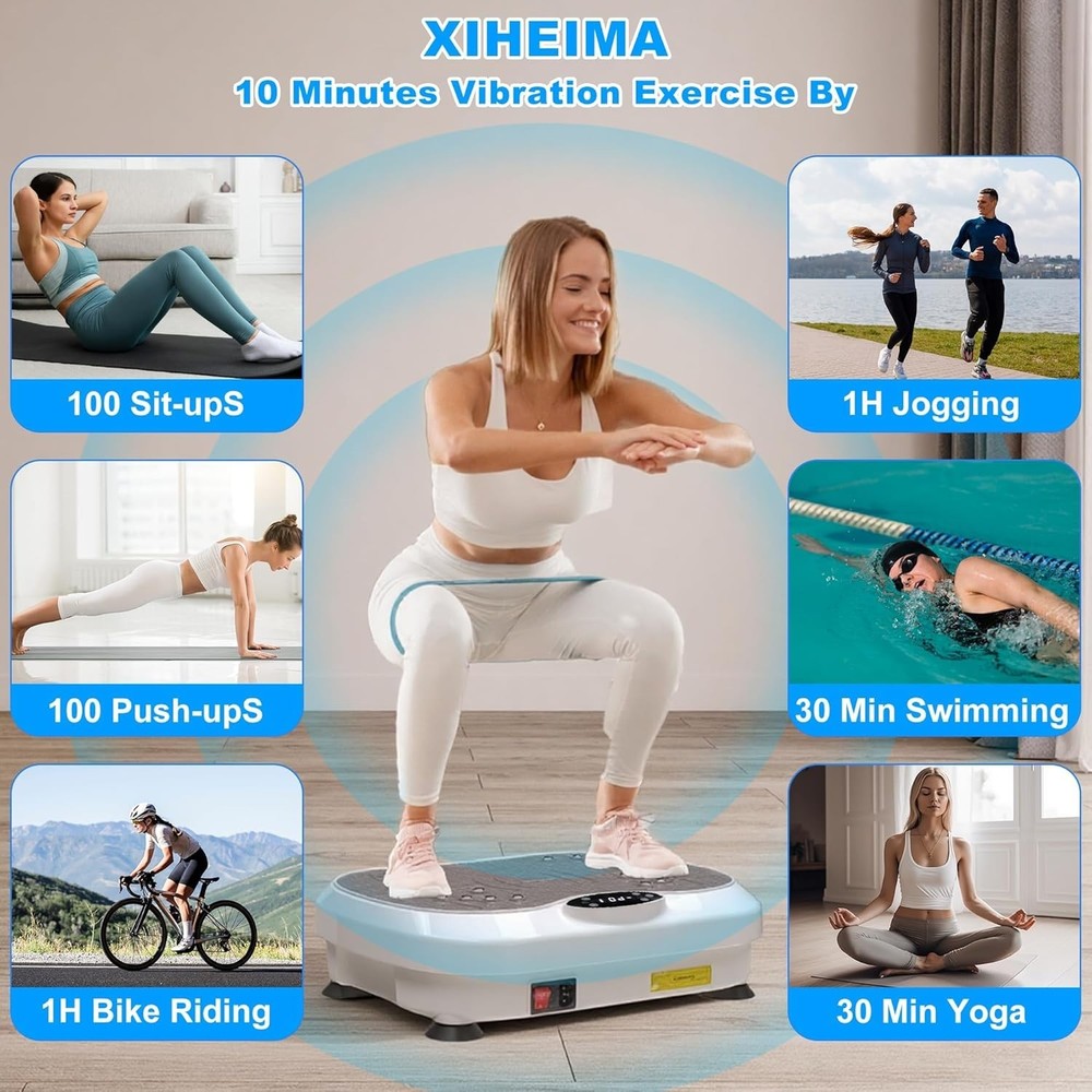 Curved Vibration Plate Exercise Machine with Magnetic , Lymphatic Dr...