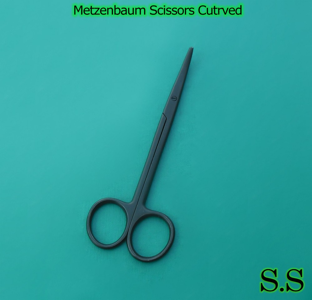 Black Coated Metzenbaum Scissors 7"Curved, Surgical Instruments