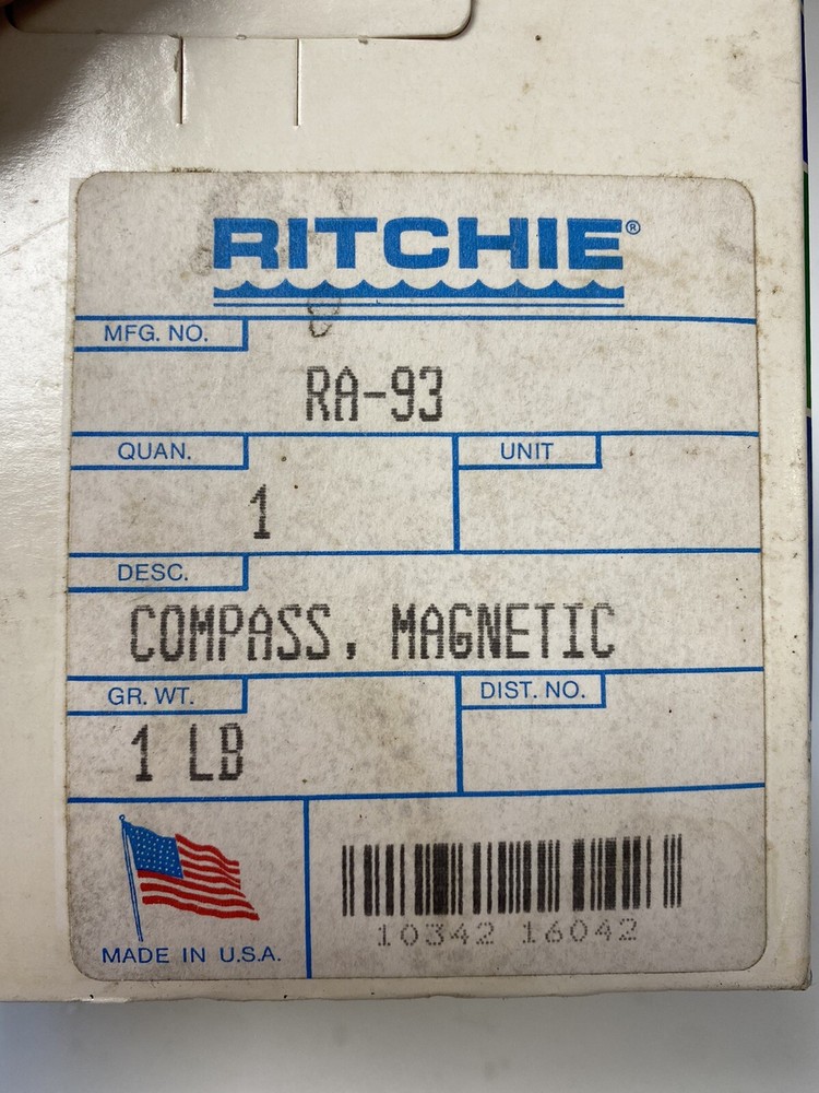 Ritchie RA-93 RitchieAngler Magnetic Compass - Surface Mount Gray