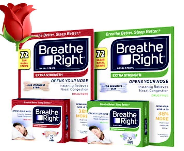 Breathe Right Extra Strength Nasal Strips 72 TAN Strips NEW