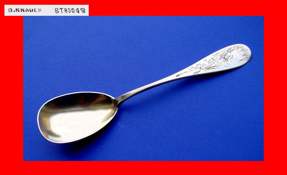 Beautiful Serving Spoon, B. KNAUER, 800 Silver A482