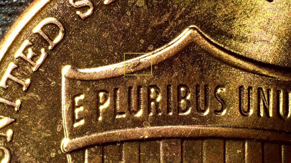 2023-P UNC ERROR LINCOLN SHIELD CENT WITH MULTIPLE REVERSE DIE CHIPS  01-102