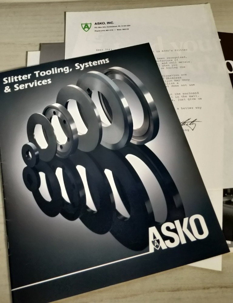 1986 ASKO catalog  slitter tooling system and services C3