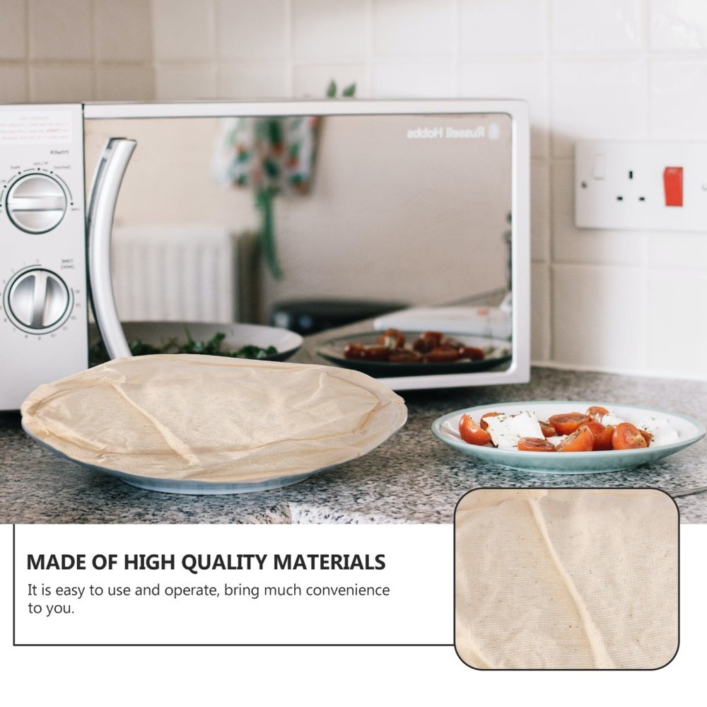 2PCS Bread Basket Cloth Covers Basket Liners for Bakery Home Kitchen (Oval)