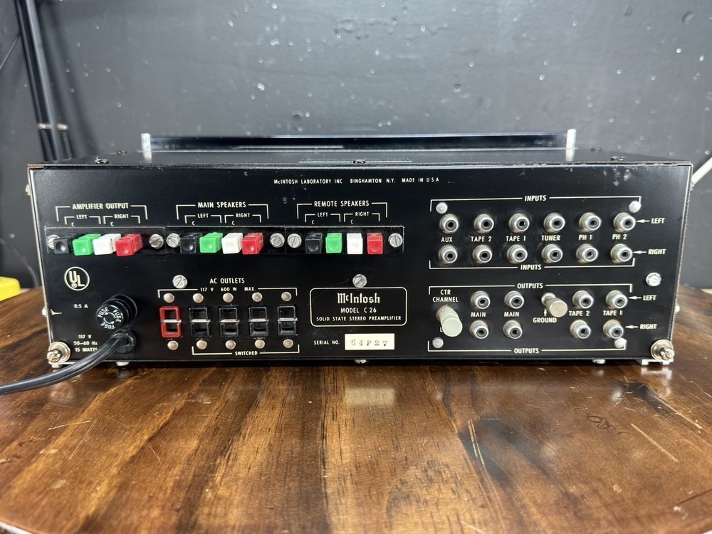 Mcintosh C26 Vintage Solid State Stereo Preamplifier