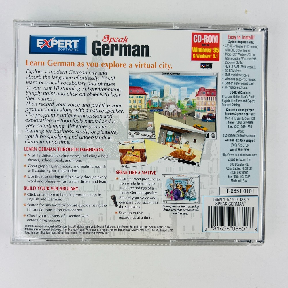 Speak German Language Expert Software PC CD-ROM Germany
