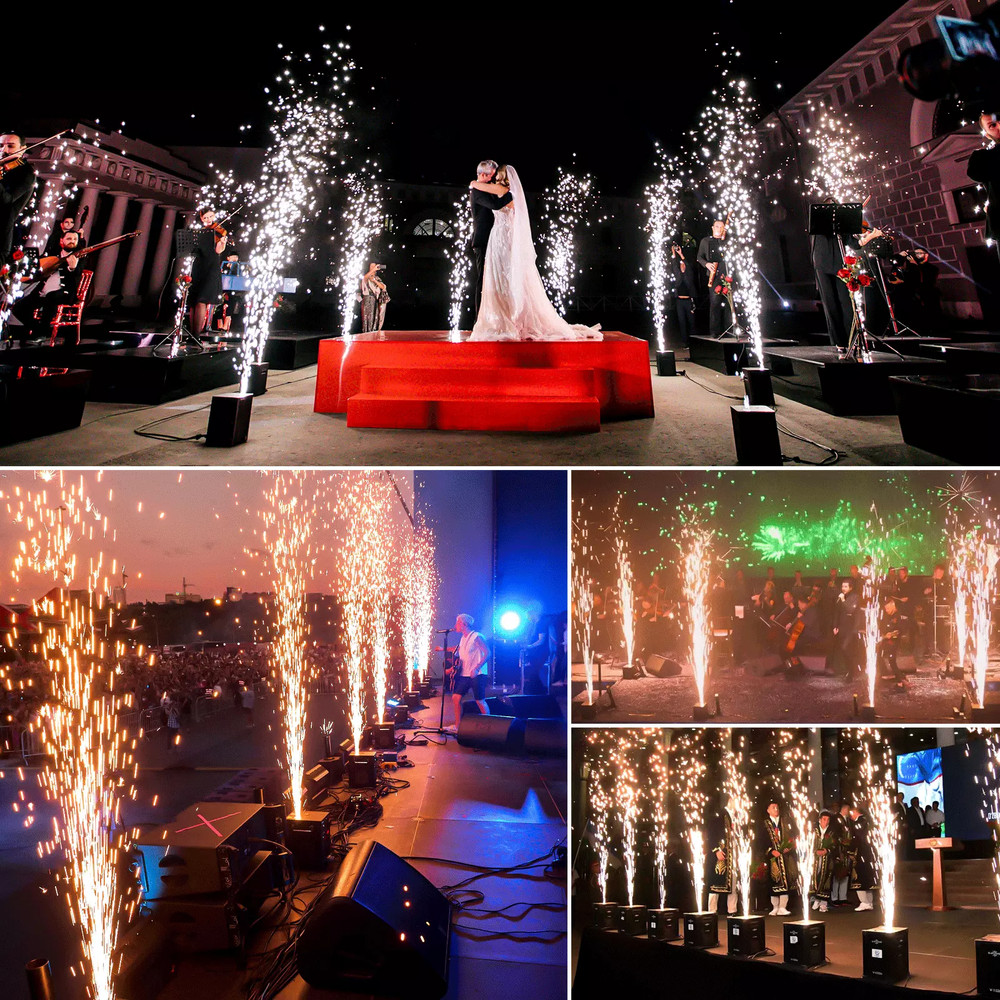 8Pcs Cold Spark Machine Stage Firework Effects For Party Wedding Remote Control