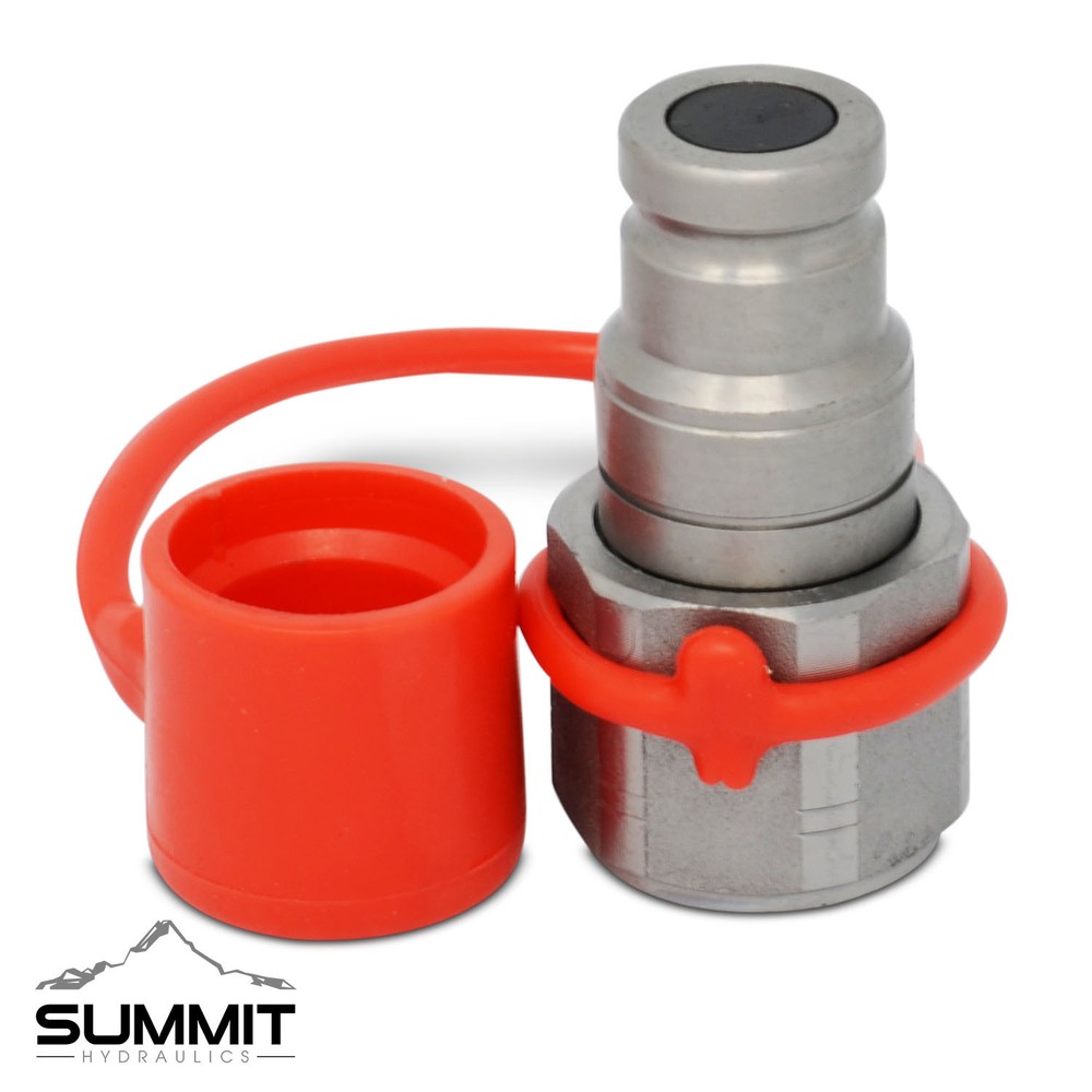 3/8″ Flat Face Hydraulic Quick Connect Male Coupler Fitting, 1/2″ SAE Thread