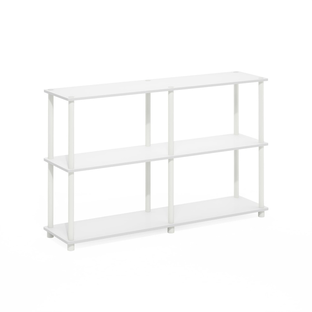3-Tier Double Size Storage Display Rack Amber Pine/Black