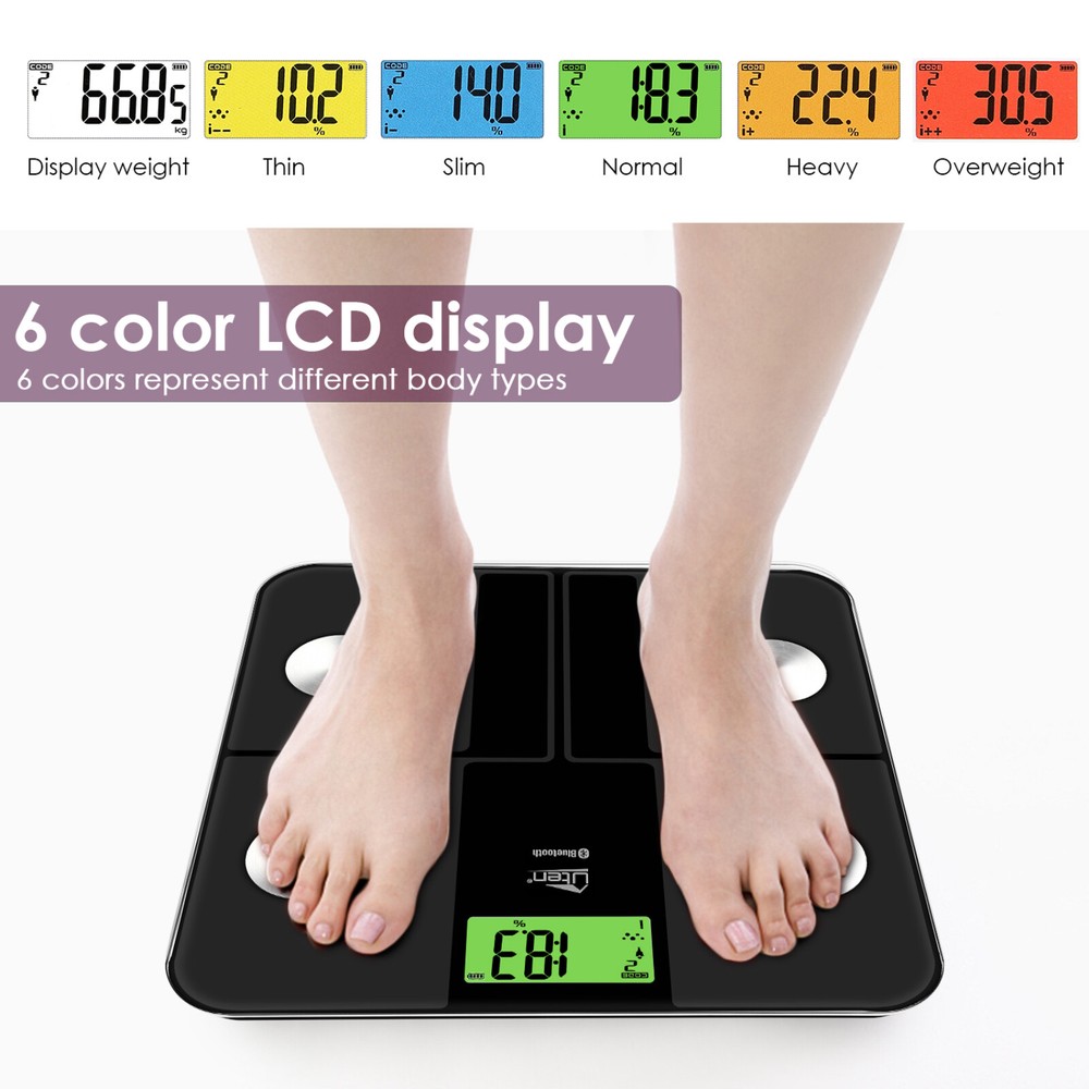 Digital Body Weight Scale Backlit Display Bluetooth Bathroom Scale Xmas Gift