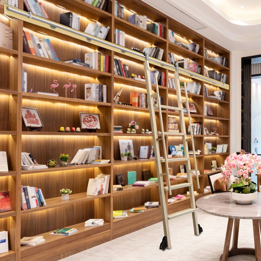 10 ft Stainless Rolling Ladder Hardware Rolling Library Ladder Track Rust-proof