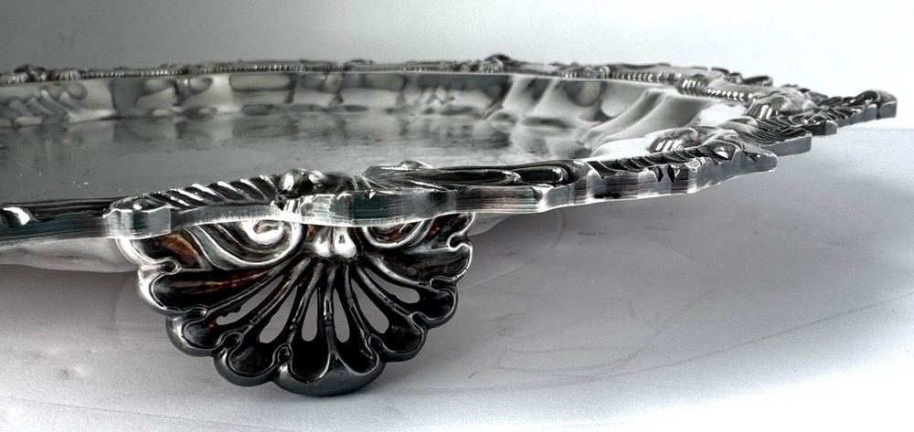 Vintage Wallace “Chippendale” silverplated serving platter (pattern X110)