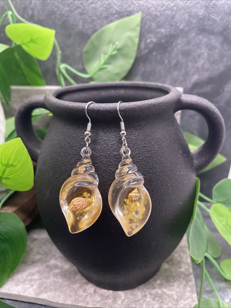 2.25” Silver-tone Sea Shell Drop Dangle Earring Set  New Free Ship B7741