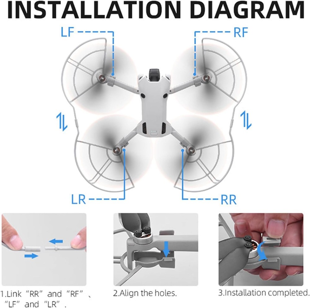 LICHIFIT Propeller Guard Circle for DJI MINI 4 Pro Drone Propellers...