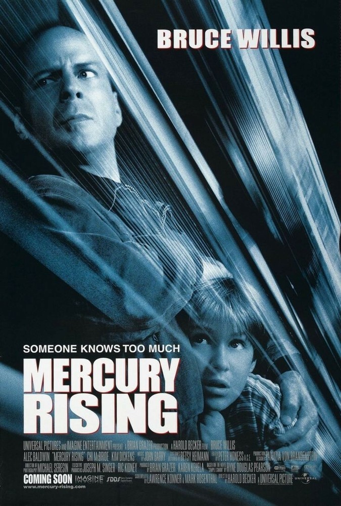 MERCURY RISING / Mark Rosenthal 1997 Screenplay, Bruce Willis savant secret code