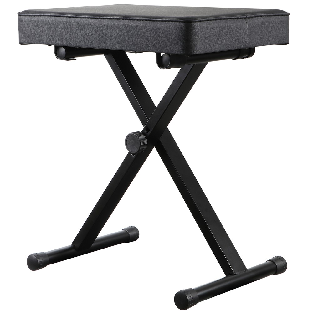 Portable Foldable Piano Keyboard Bench Stool Thickness Padded Seat Adjustable