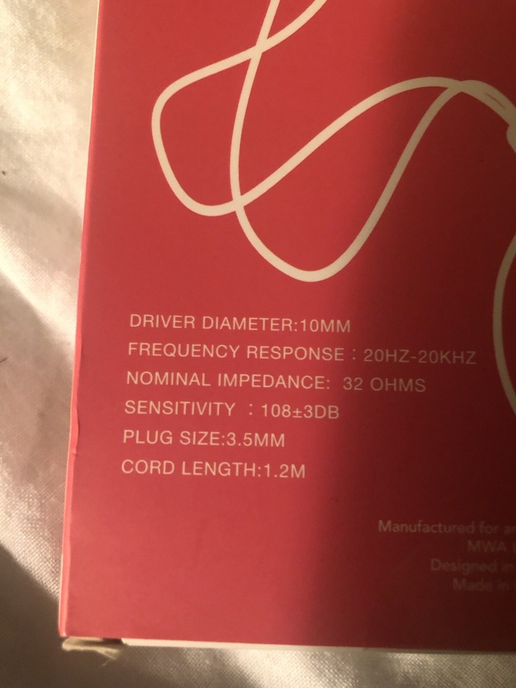 Ellen Tracy Stereo Earbuds Inline Microphone New