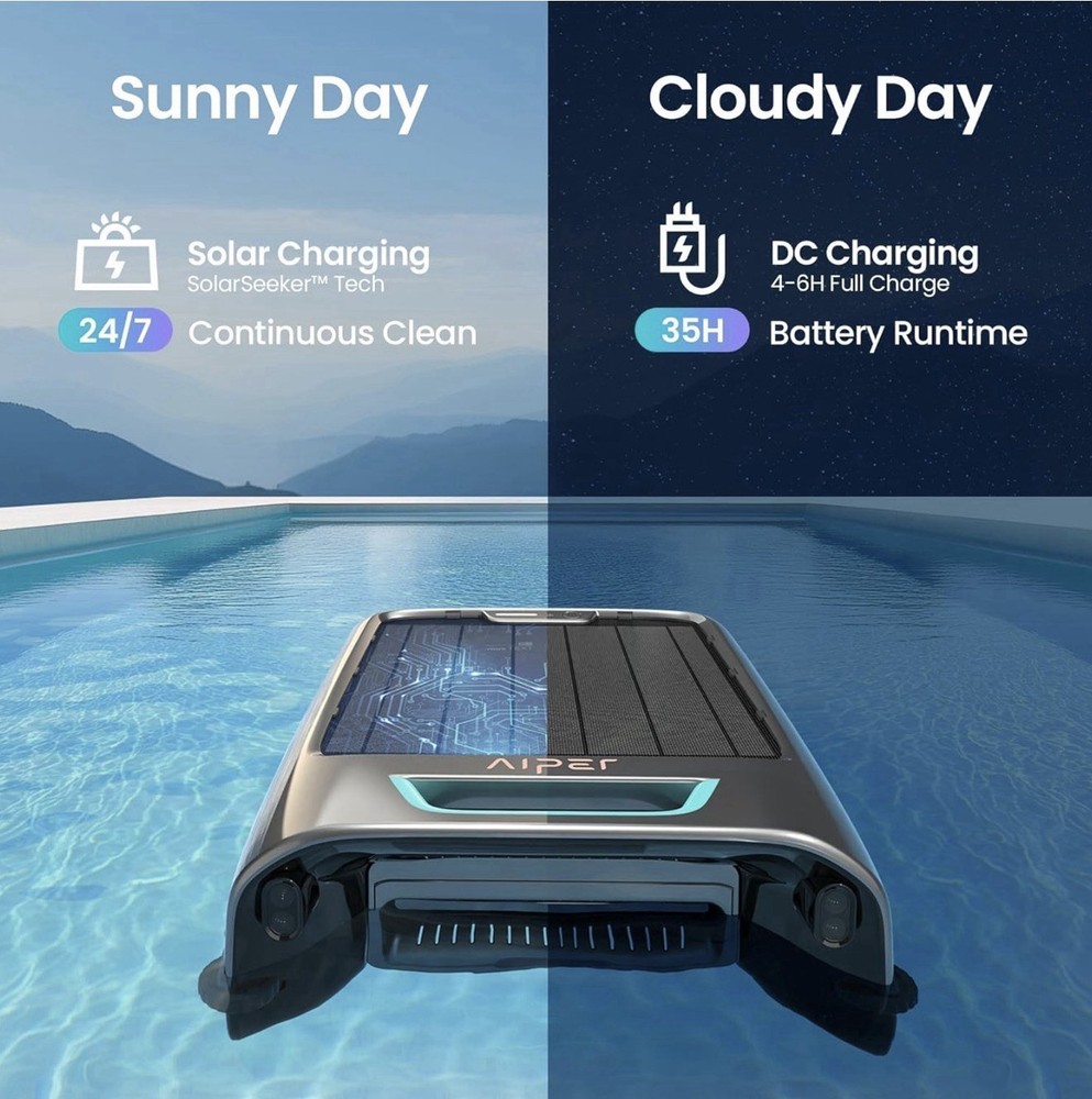 AIPER Ecosurfer S2 Solar Powered Surface Skimmer Robot