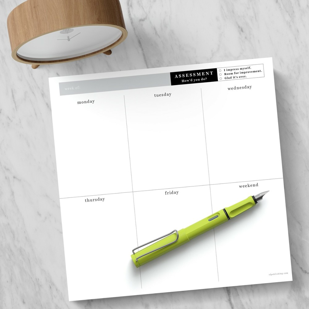 Executive Weekly 7.75 x 7.75 Square Schedule Pad