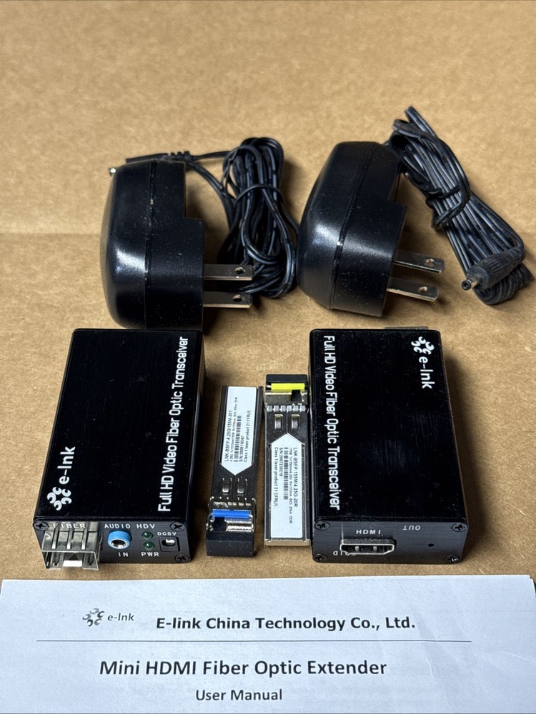 E-Link Mini HDMI Fiber Optic Extender New