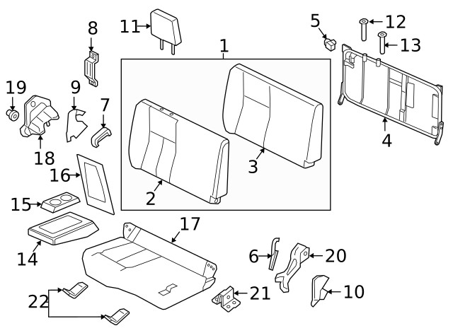 Genuine Nissan Headrest Guide 87602-EZ04B