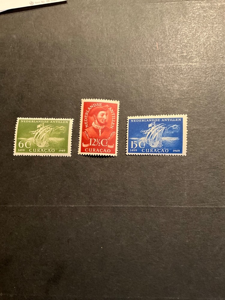 Netherlands Antilles Scott #203-5 hinged