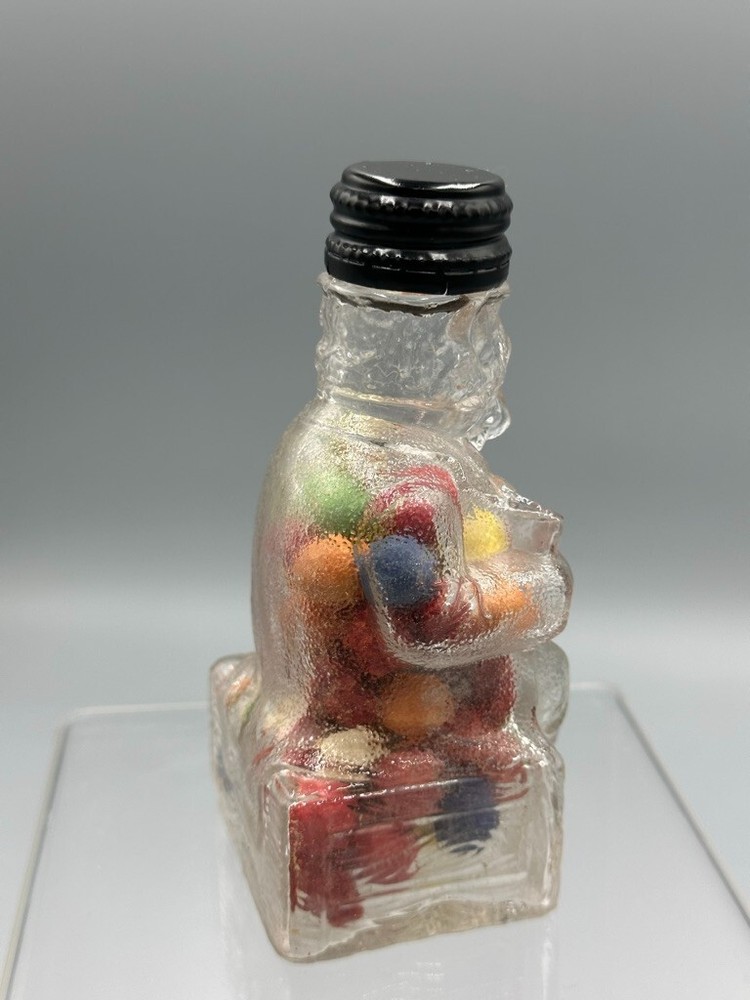 c 1910 Learned Reading FOX BOTTLE or BEAR Glass CANDY CONTAINER Antique E&A 470