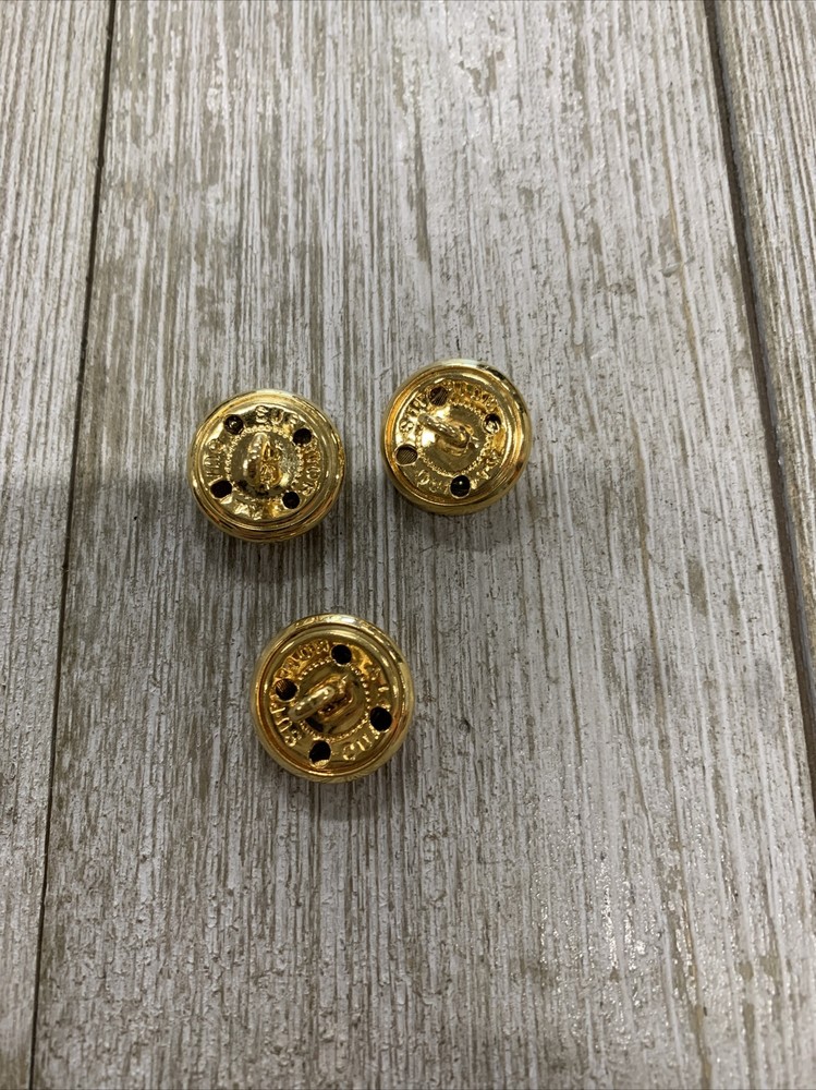 USMC ANODIZED GOLD SLEEVE BUTTONS SET OF 3
