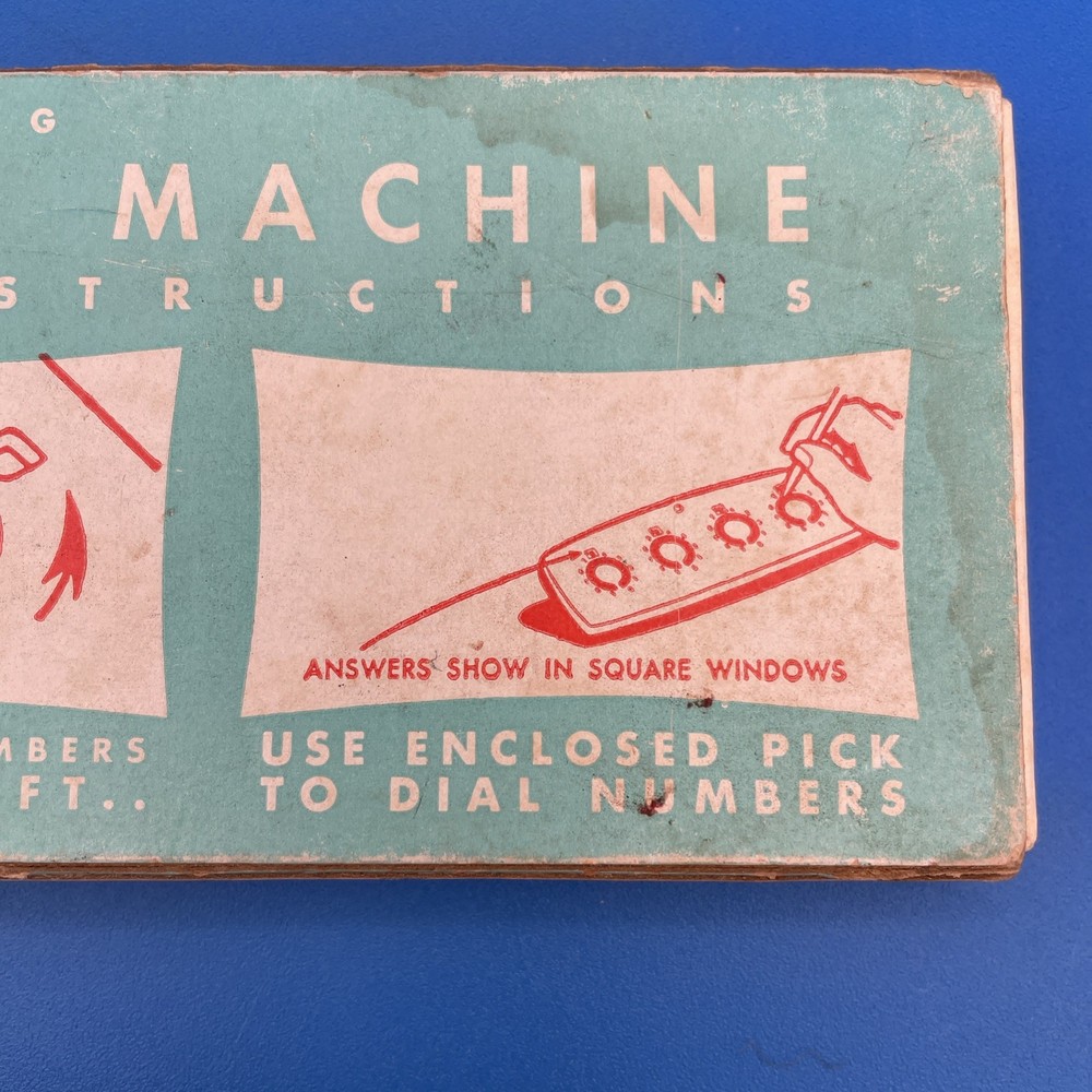 Vintage 1960's Automatic Adding Machine Dial-A-Matic With Stylus Complete In Box