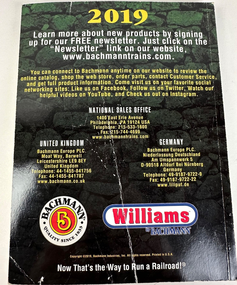 Bachmann Trains 2019 Catalog Paperback