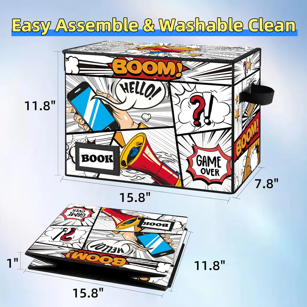 Collection Comic Book Storage Boxes, Protector Organizer 15.8" X 7.8" X 11.8" Co
