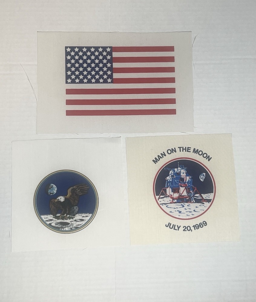 1969 Man On The Moon & Eagle Has Landed Beta Cloth Patch Collection