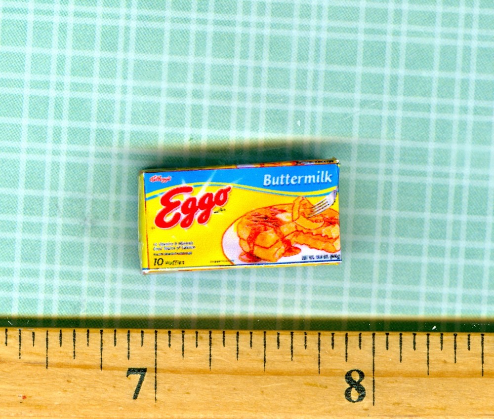 Dollhouse Miniature size Breakfast Frozen Waffles Box