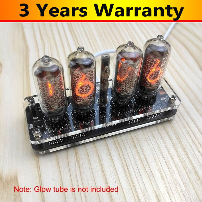 IN-8 4-Digit Nixie Tube Clock Desktop Clock Advance + Backlight Remote Control