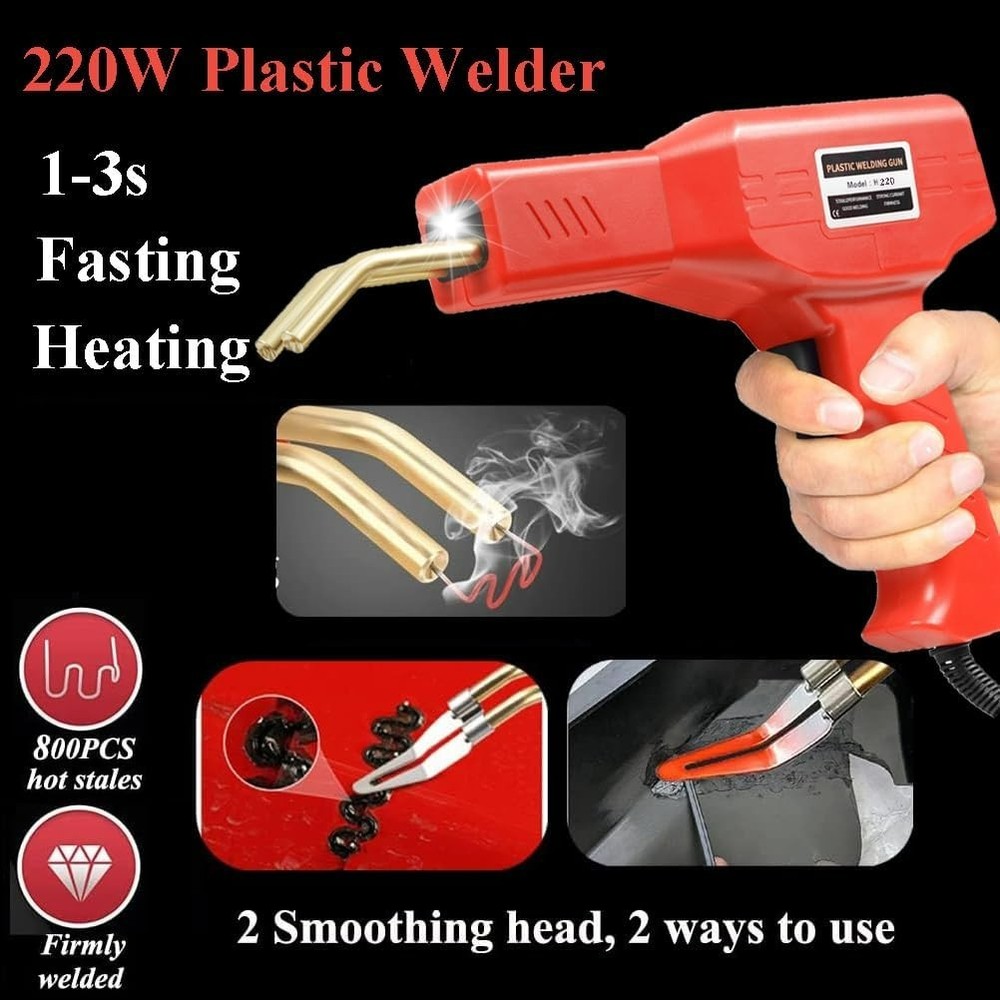 Multi-Functional 220W Plastic Welding Kit with Safety Features & Accessories
