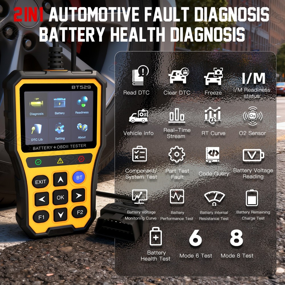 CHUSYYRAY Car Diagnostic Tool OBD2 Scanner SRS ABS ENGINE AT Code Reader