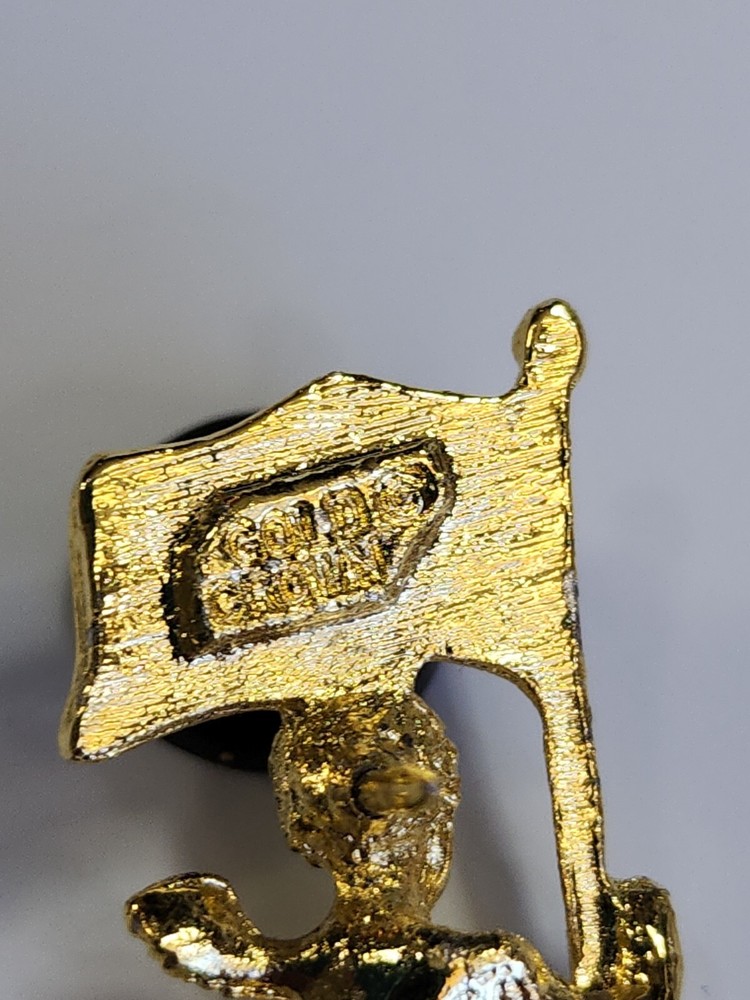 Angel With US Flag Lapel Pin