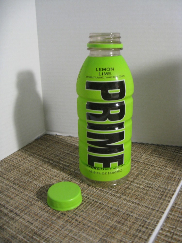 Prime Hydration Drink Beverage By Logan Paul - EMPTY Bottle - Lemon Lime - 2022