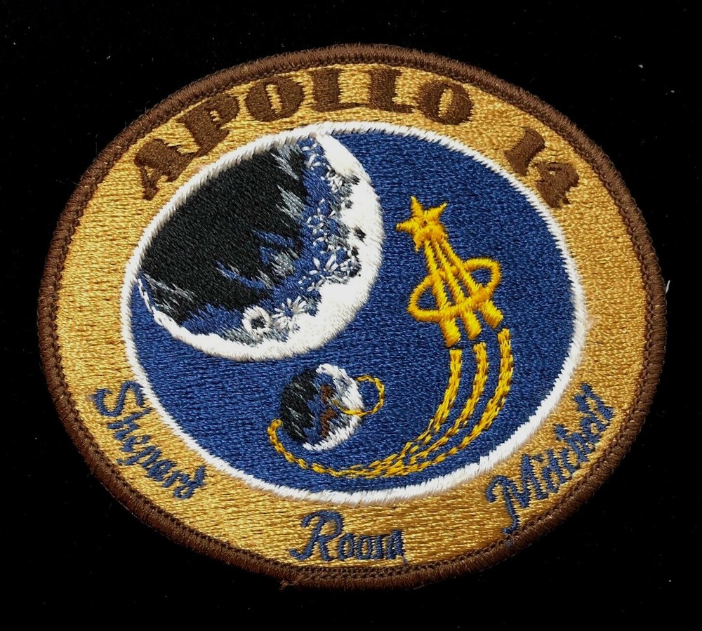 APOLLO 14 VINTAGE ERA AB EMBLEM CLOTH BACK MISSION PATCH