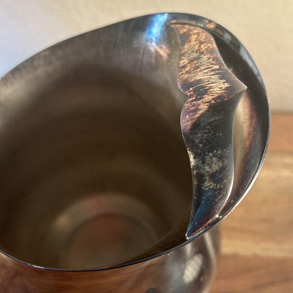 F.B. Rogers Silver Co Silver Plate Footed Pitcher 8.5” Tall