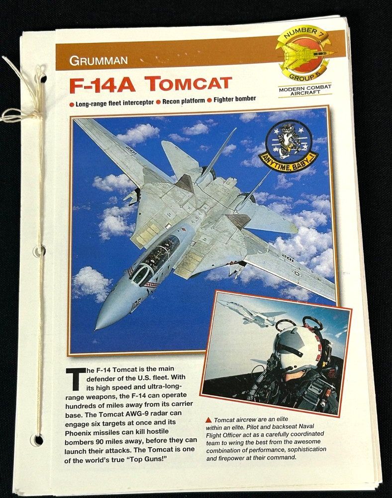 Modern Combat Aircraft Booklet Insert Pages - 9 Total