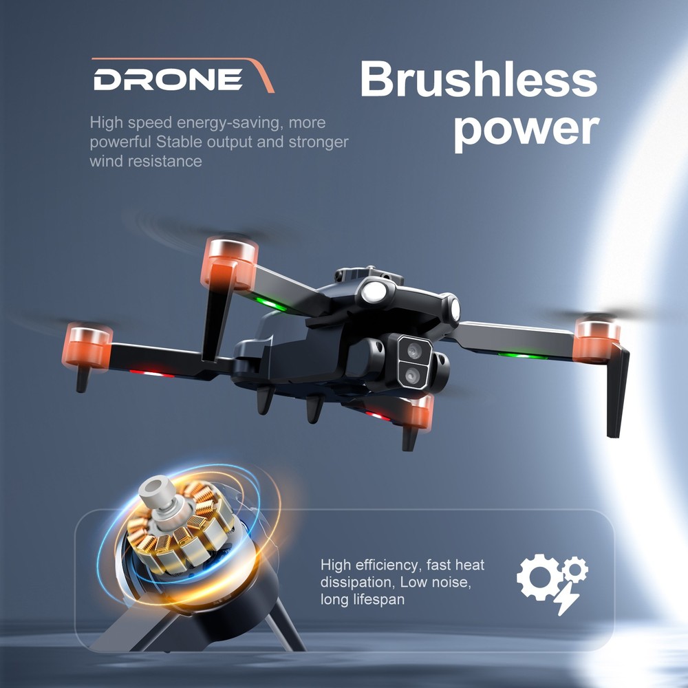 S119 Drone Brushless Foldable Obstacle Avoidance Drone FPV With 2 Battery | NE