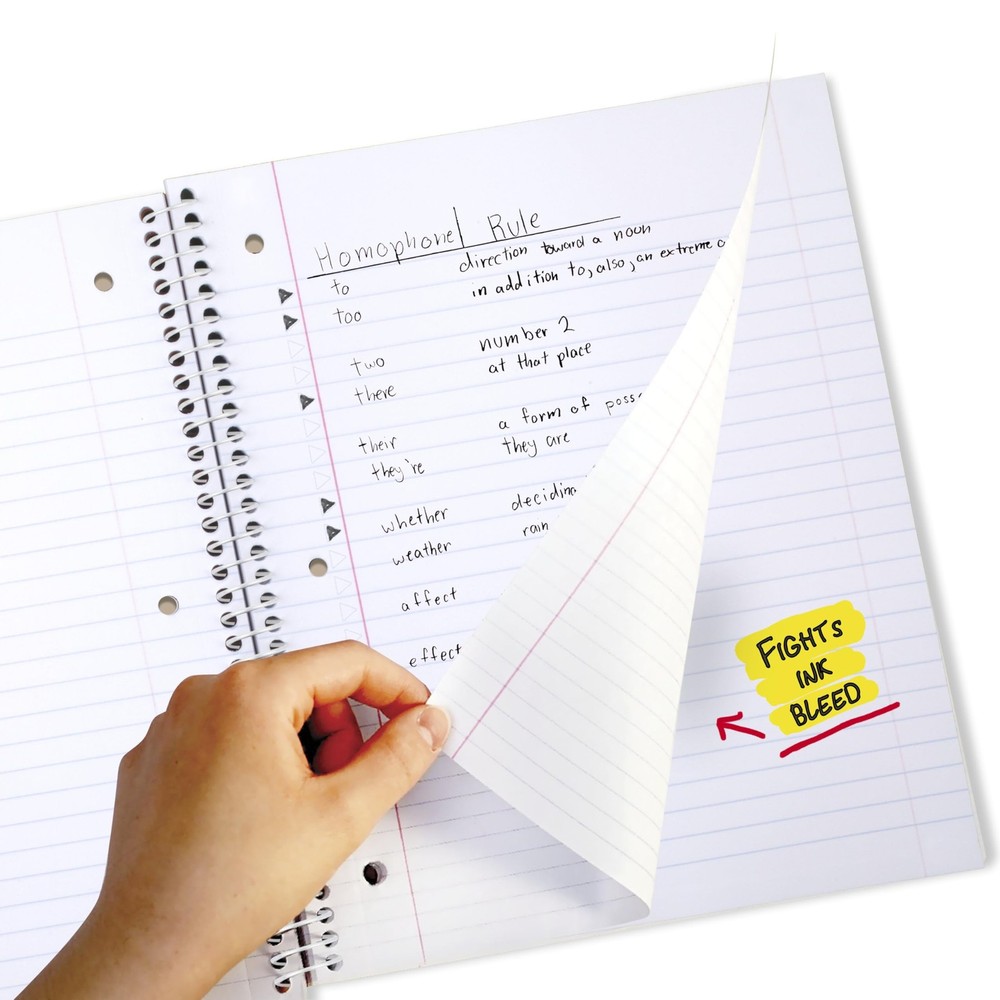 Pastel Spiral Notebook, Study App Compatible, 80 Sheets, 2 Pack
