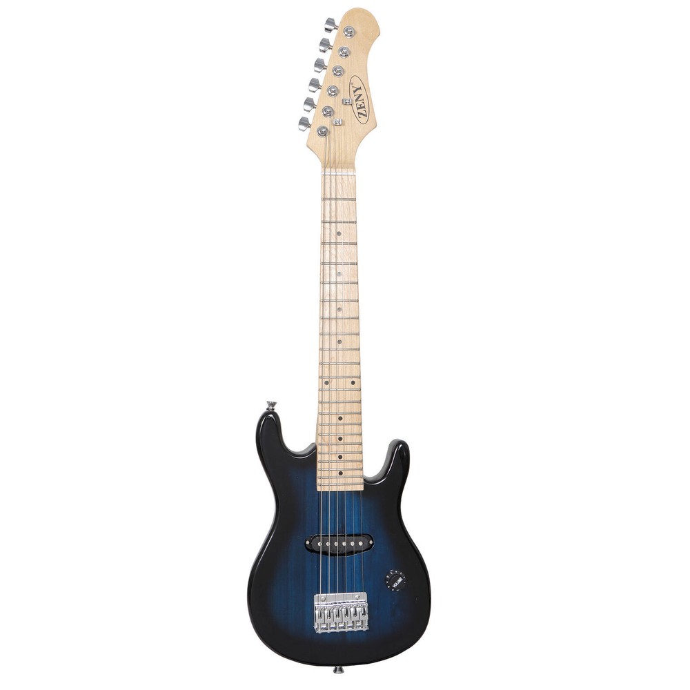 Blue Full Size Beginner Electric Guitar Set with Case Strap Capo Strings 30"