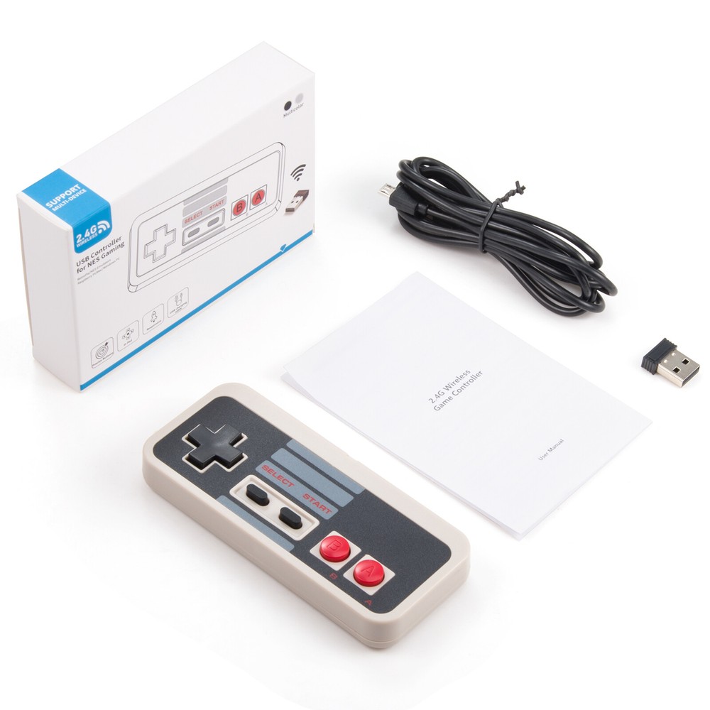 2.4G Wireless NES USB Controller Joypad Receiver For PC MAC Windows Raspberry Pi
